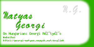 matyas georgi business card